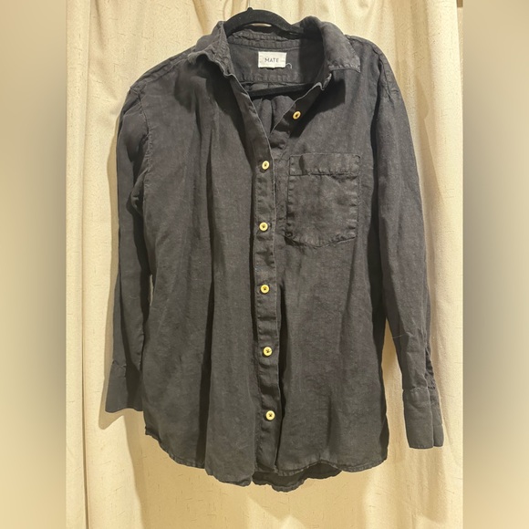 MATE the Label Oversize long sleeve shirt. Size XS. Womens. Black. - Picture 3 of 5